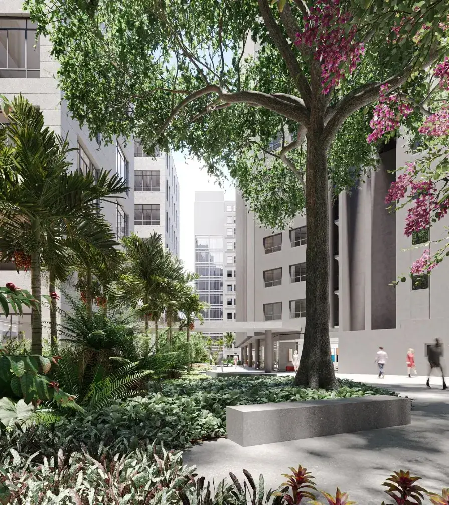 Luxury long stay Sao Paulo, Basílio 177 elevated private plaza with gardens